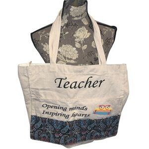 Teacher Canvas Tote Bag